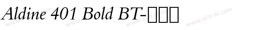 Aldine 401 Bold BT字体转换